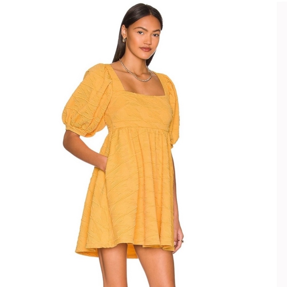 Free People Puff Sleeve Mini Dress